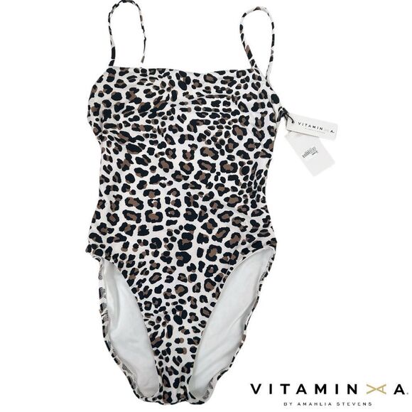 VITAMIN A **NWT** Jenna One Piece Swimsuit in Savanna Leopard Print - Picture 8 of 8